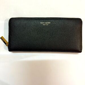 NWOT Kate Spade Black Continental Leather Wallet